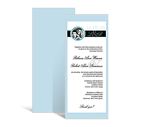 Memorable Tea Length Invitation 3.625"w x 8.875"h