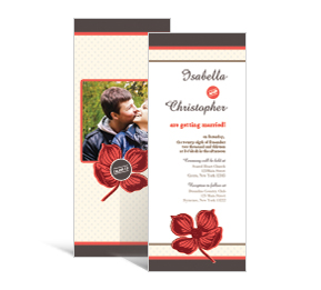 Polka FloralDIY Wedding Tea Length Invitation, personalized wedidng kit