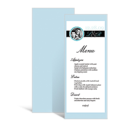 Memorable Custom tea length weddiing cards, DIY menu cards