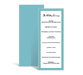 Tea Length Wedding Programs, wedding programs 3.625x8.875, custom programs for engagement, bridal shower and wedding