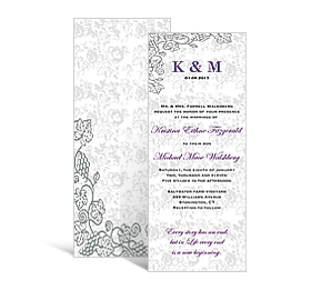 Iron Vine DIY Wedding Tea Length Wedding Programs, wedding programs, personalized wedding papers