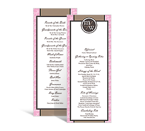 Rococo DIY Wedding Tea Length Wedding Programs, wedding programs, personalized wedding papers