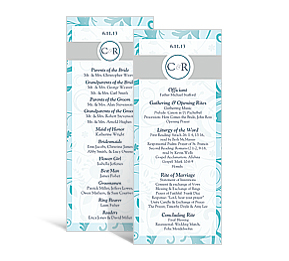 Serenity Tea Length Wedding Programs, wedding programs