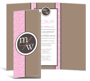 Rococo DIY Wedding Tri Fold Invitation, personalized wedding papers