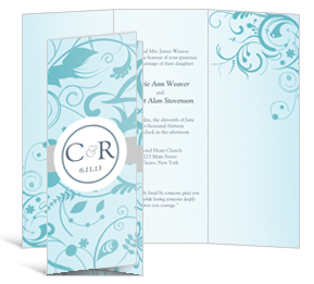 Serenity Wedding Tri Fold Invitation