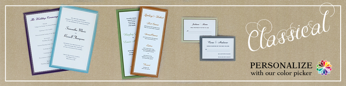 classical invitation design with custom color option, wedding invitations cards, wedding papers, diy wedding, wedding cards, wedding menu, wedding programs