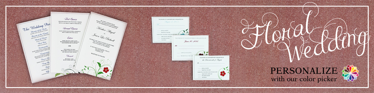 Floral Spring invitation design with custom color option, wedding invitations cards, wedding papers, diy wedding, wedding cards, wedding menu, wedding programs