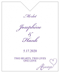 Always Swirly Wine Wedding Label 3.25x4