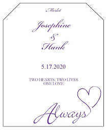 Always Swirly Wine Wedding Label