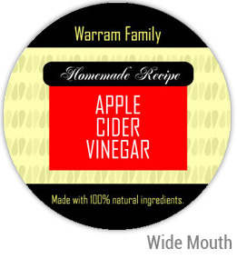 Apple Cider Vinegar Wide Mouth Ball Jar Topper Insert