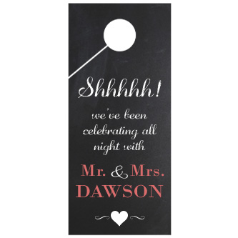 Black Chalkboard Door Wedding Door Hanger 4x9