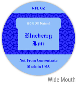 Blueberry Jam Wide Mouth Ball Jar Topper Insert