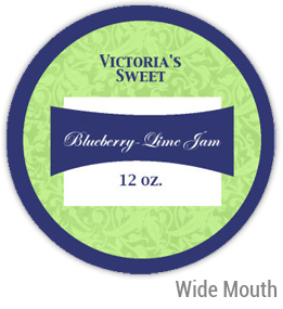 Blueberry-Lime Jam Wide Mouth Ball Jar Topper Insert