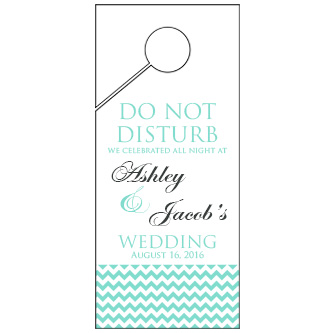 Bottom Chevron Wedding Door Hanger 4x9