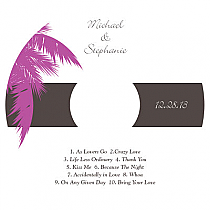 Caribbean Beach  CD Wedding Labels