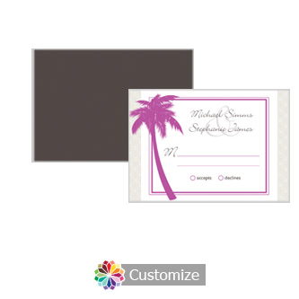 Caribbean Beach 5 x 3.5 RSVP Enclosure Card - Reception