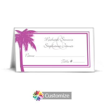 Caribbean Beach 3.5 x 2 Wedding Place Card