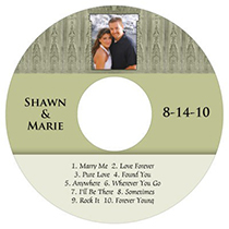 Carving CD Wedding Label