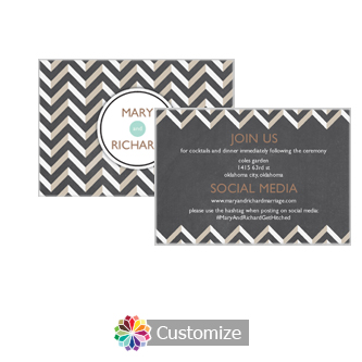 Chalkboard Chevron 5 x 3.5 Details Enclosure Card