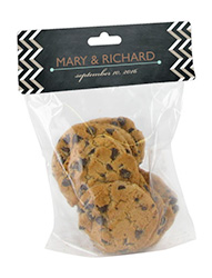 Chalkboard Chevron Wedding Bag Topper