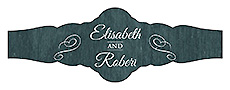 Chalkboard Rings Fancy Cigar Band Wedding Labels
