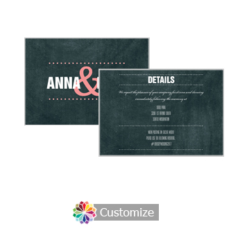 Romantic Photo Chalkboard 5 x 3.5 Details Enclosure Card