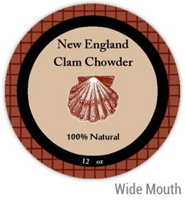 Clam Chowder Wide Mouth Ball Jar Topper Insert