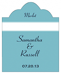 Classic Scalloped Vertical Big Rectangle Wedding Labels