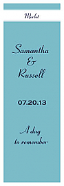 Classic  Vertical Tall Rectangle Wine Wedding Label 