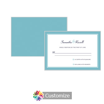 Classical 5 x 3.5 RSVP Enclosure Card - Reception