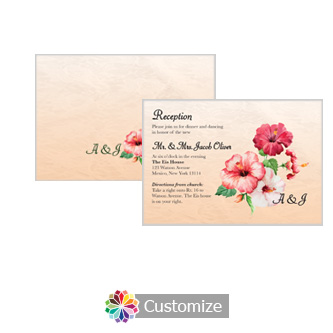 Floral Coralbell Lace 5 x 3.5 Details Enclosure Card