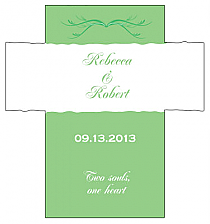 Customized Honeymoon Waves Rectangle Wine Wedding Label 3.5x3.75