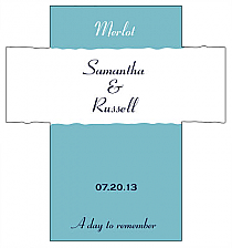 Customized Classic Rectangle Wine Wedding Label 3.5x3.75