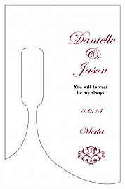 Decor Small Bottoms Up Rectangle Wine Wedding Label