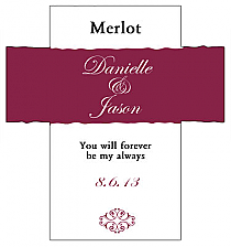 Customized Decor Rectangle Wine Wedding Label 3.5x3.75