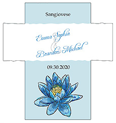 Customized Floral Fairytale Flower Rectangle Wine Wedding Label 3.5x3.75