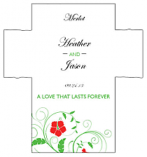 Customized Flowers Rectangle Wine Wedding Label 3.5x3.75