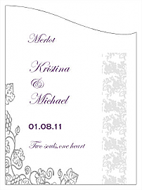 Customized Vintage Curved Rectangle Wine Wedding Label