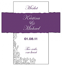 Customized Vintage Rectangle Wine Wedding Label 3.5x3.75