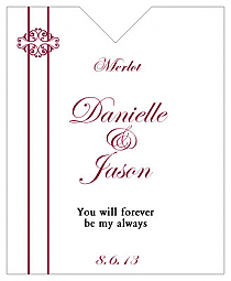 Decor Wine Wedding Label 3.25x4 