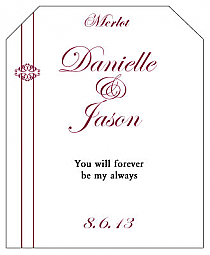 Decor Wine Wedding Label