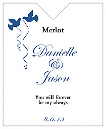 Doves Wine Wedding Label 3.25x4