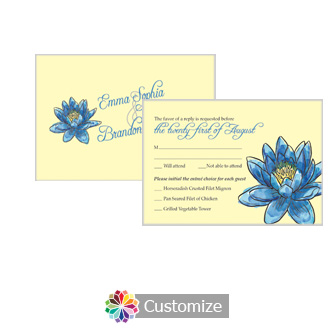 Floral Fairytale Flower 5 x 3.5 RSVP Enclosure Card - Dinner Choice