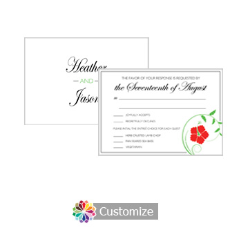 Floral 5 x 3.5 RSVP Enclosure Card - Dinner Choice