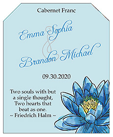 Floral Fairytale Flower Wine Wedding Label