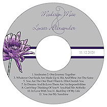 Floral Lovely Lavender CD Wedding Label