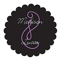 Floral Lovely Lavender Scalloped Circle Wedding Labels