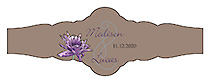 Floral Lovely Lavender Wedding Fancy Cigar Band Label
