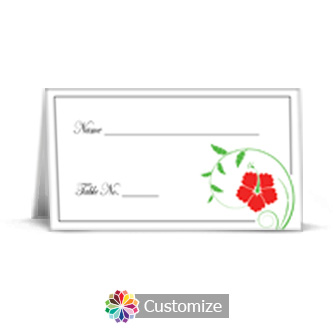 Floral 3.5 x 2 Wedding Place Card