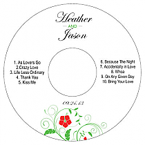 Wedding CD DVD Labels - Custom Wedding CD and DVD Labels Personalized with your photo, text and ...